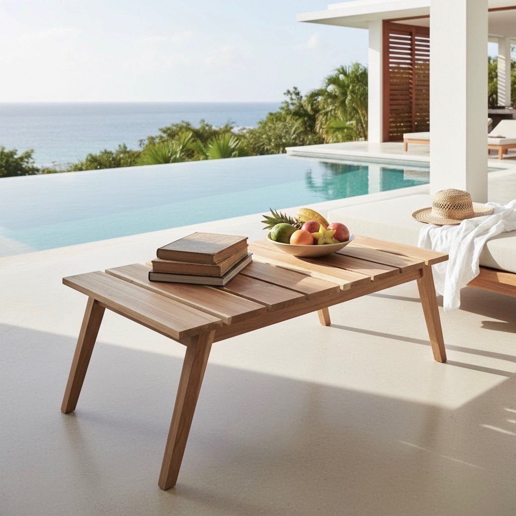 Table basse en teck 3 – Décors & Bois Guadeloupe