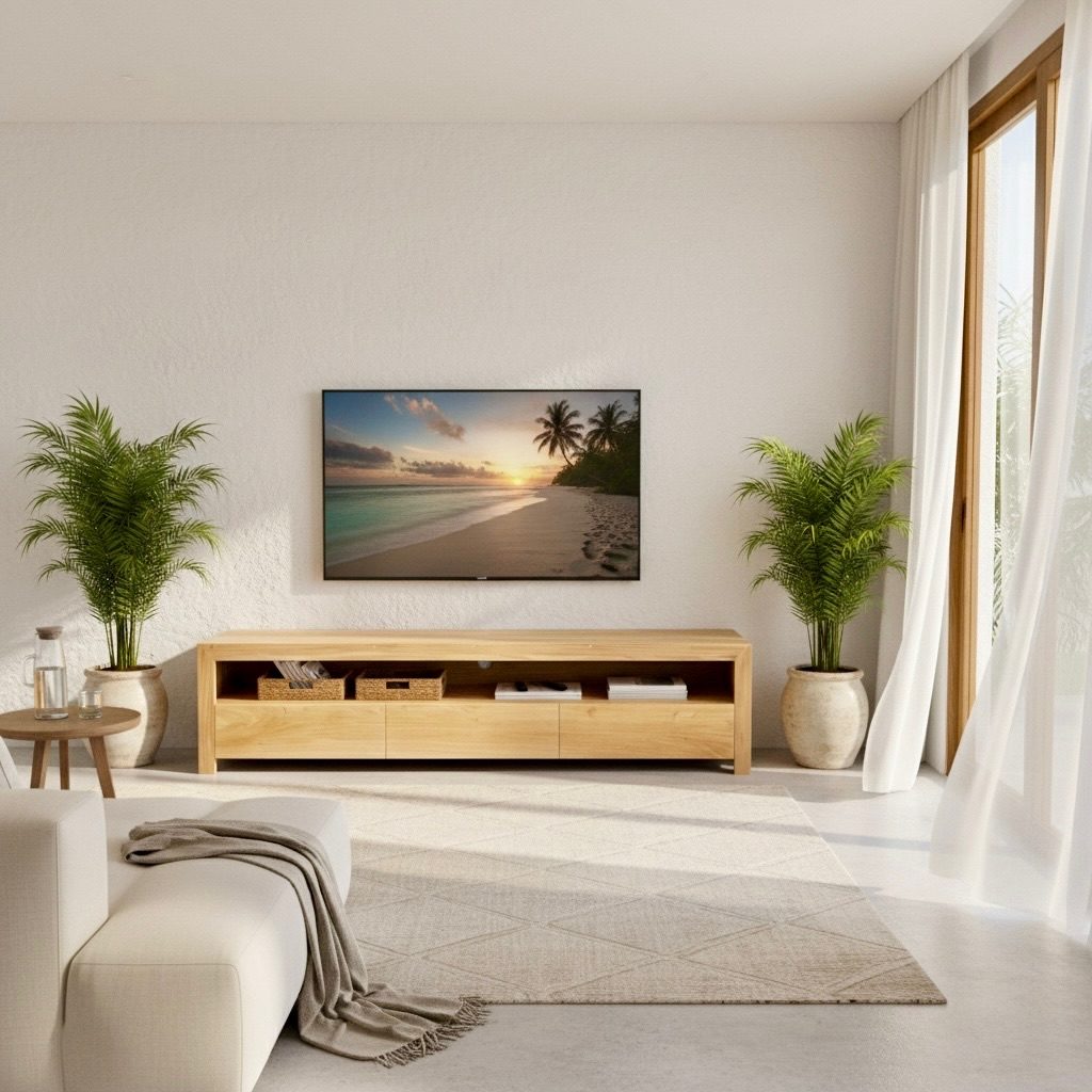 Meuble TV en teck 13 – Décors & Bois Guadeloupe