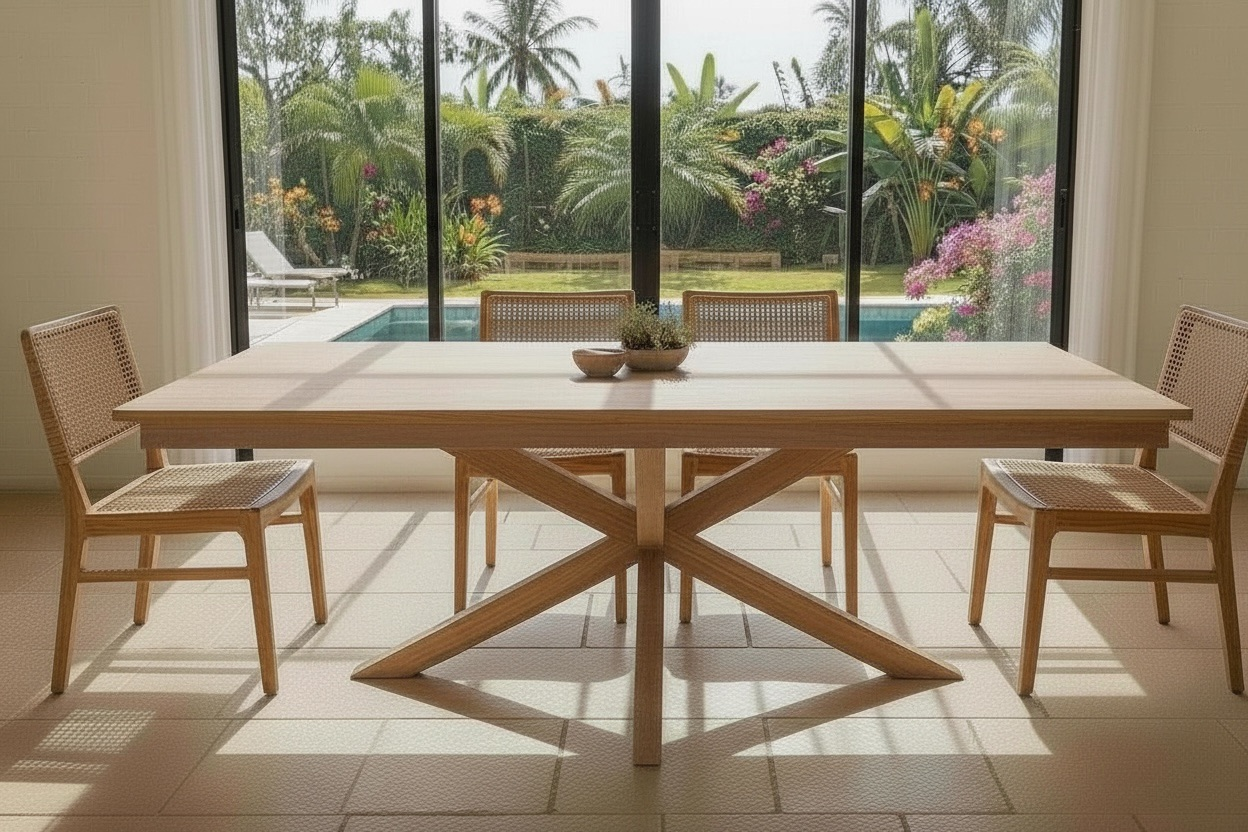 Table de salle à manger en teck 18 – Décors & Bois Guadeloupe