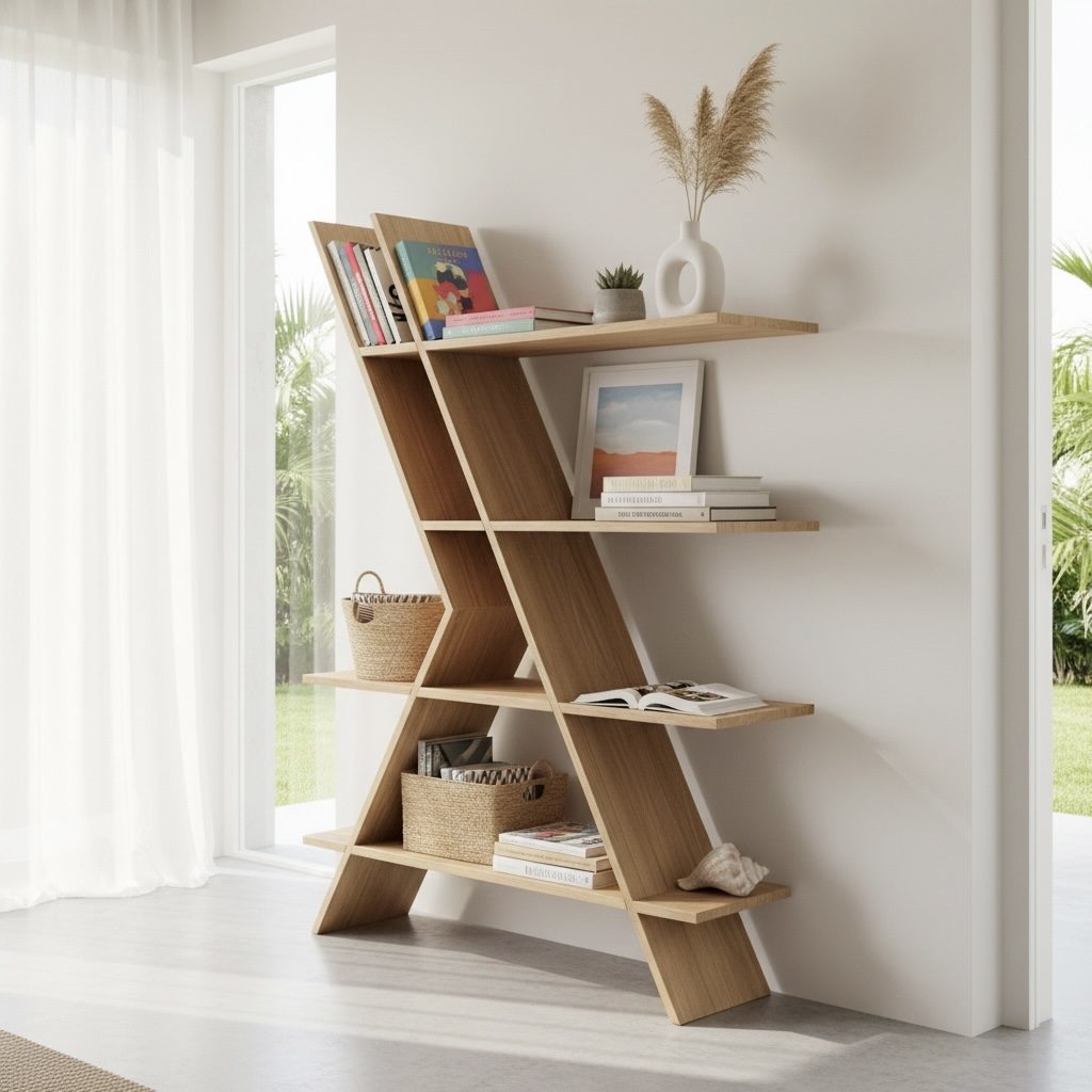 Bibliothèque en teck 4 – Décors & Bois Guadeloupe