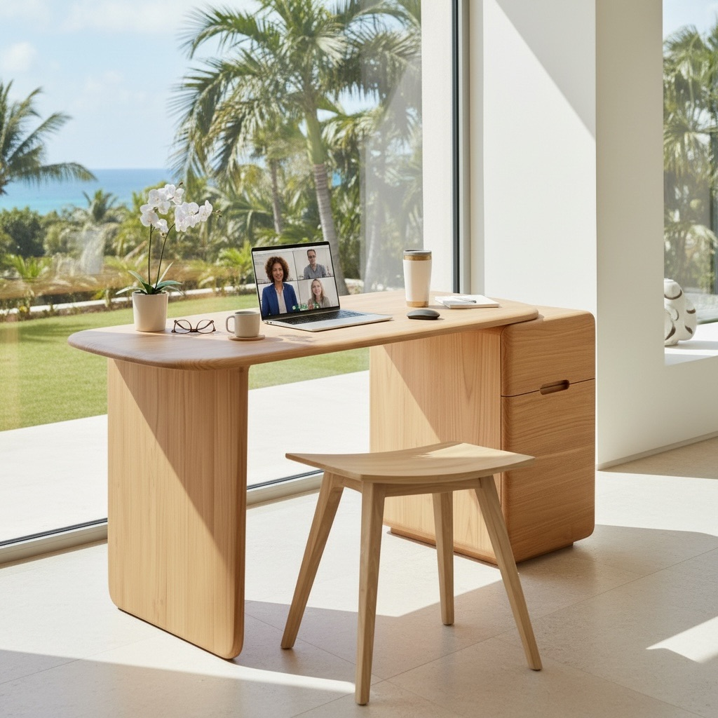 Bureau en teck 3 – Décors & Bois Guadeloupe