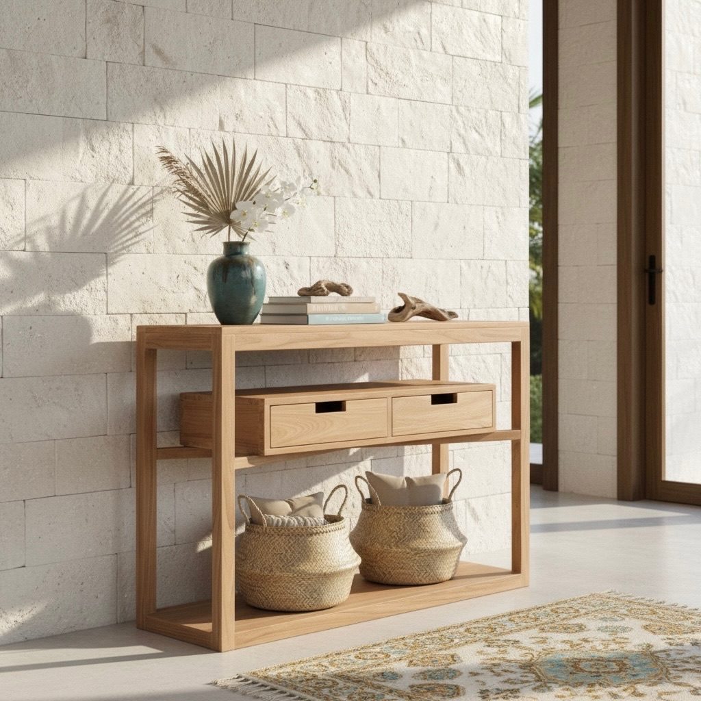 Console en teck 2 – Décors & Bois Guadeloupe