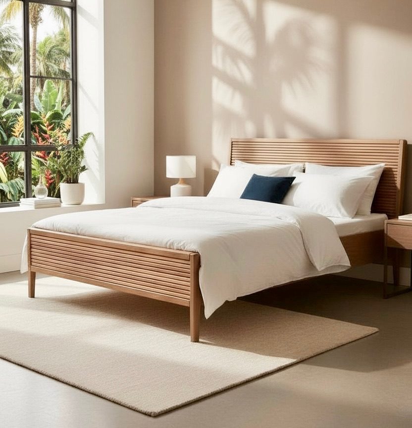 Lit en teck 25 – Décors & Bois Guadeloupe