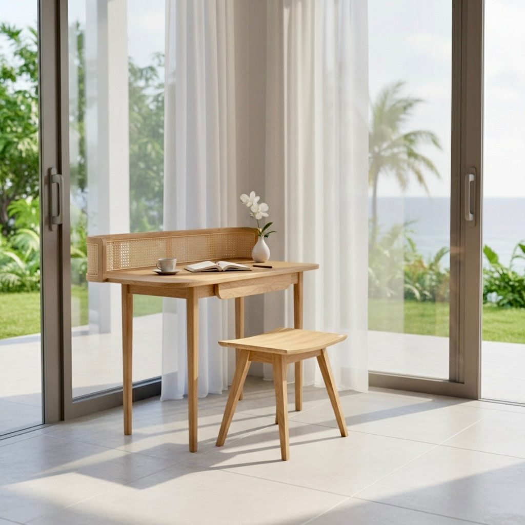 Bureau en teck 10 – Décors & Bois Guadeloupe