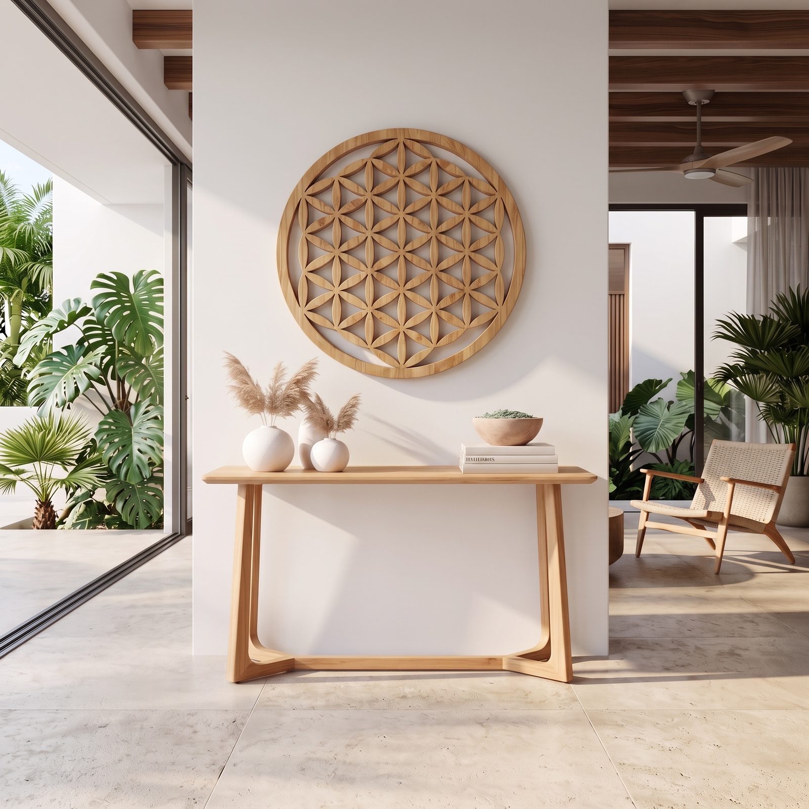 Décoration murale en teck 3 – Décors & Bois Guadeloupe